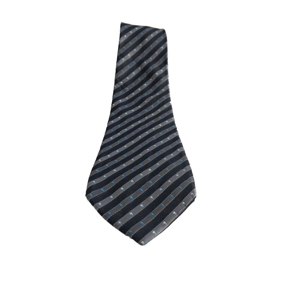 Yves Saint‎ Laurent Necktie YSL Blue And Gray